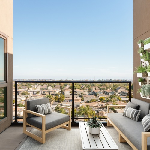 Personal patios with ample space for seating