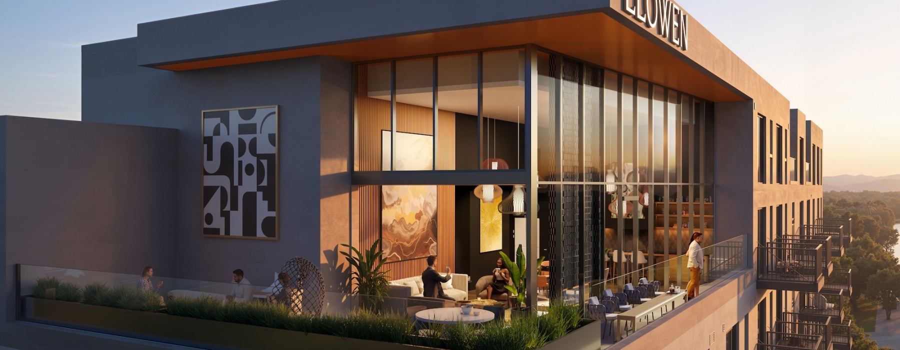 rendering of lounge area