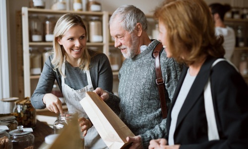 a few people shopping together